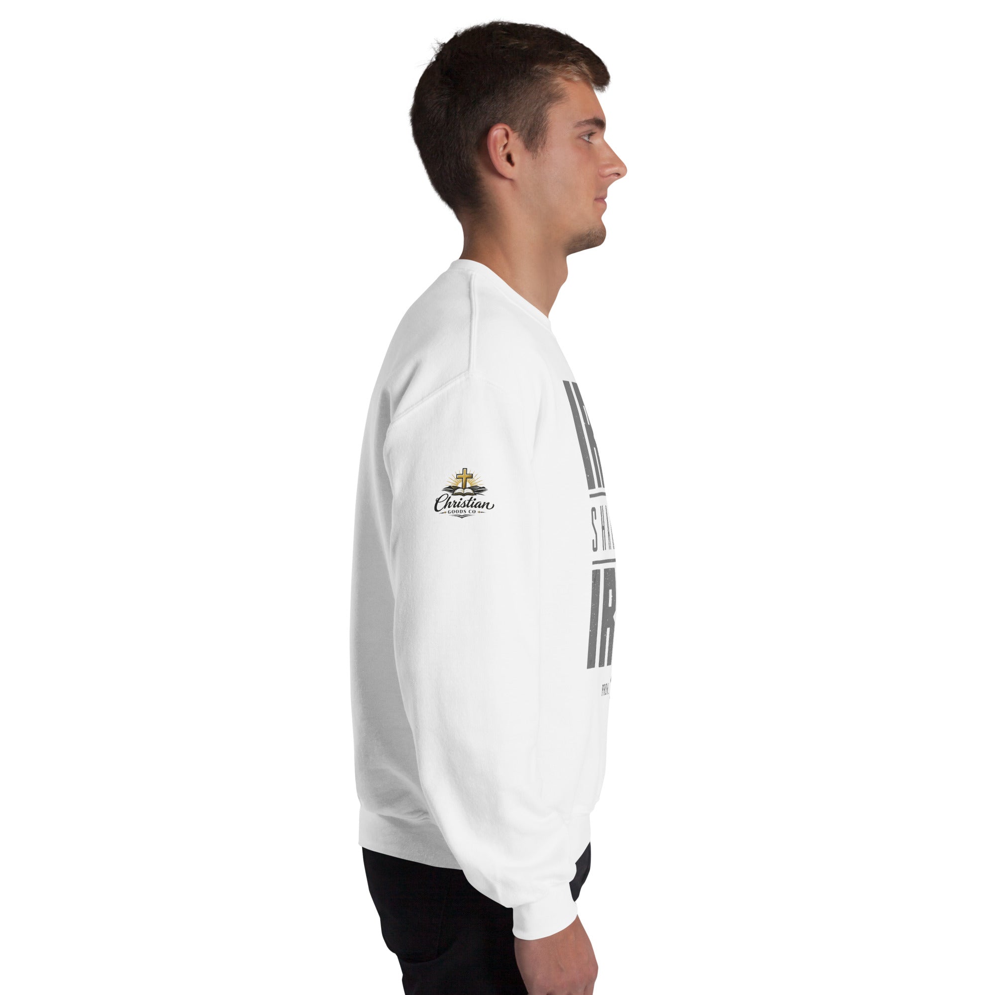 Men's Iron Sharpens Iron Sweatshirt - White - Right Side View