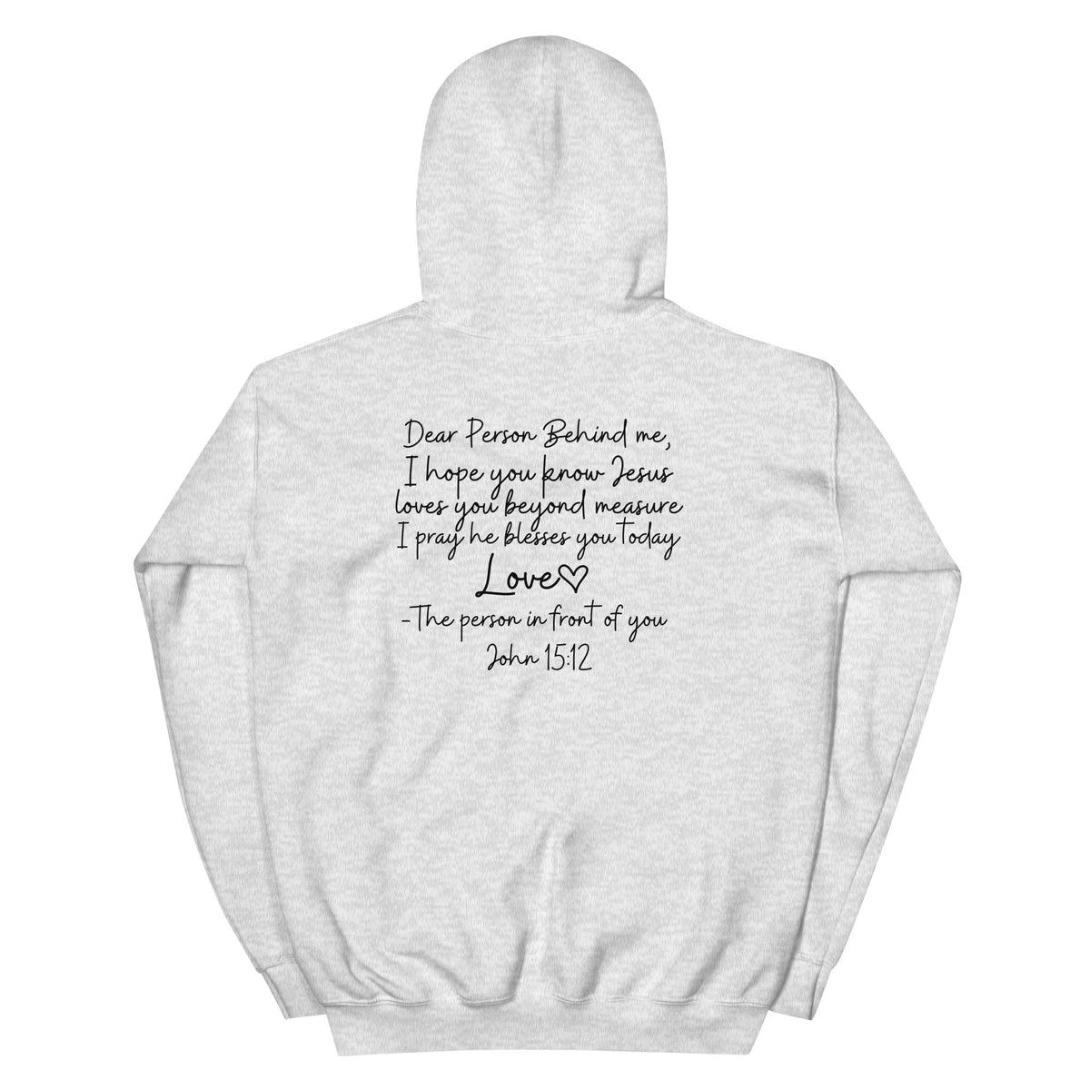 Love Like Jesus Hoodie - Ash - Back View