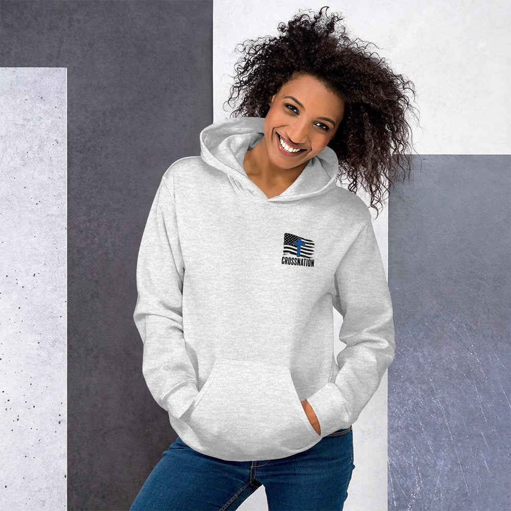 Heroes in Christ Police Hoodie - Ash - Front View