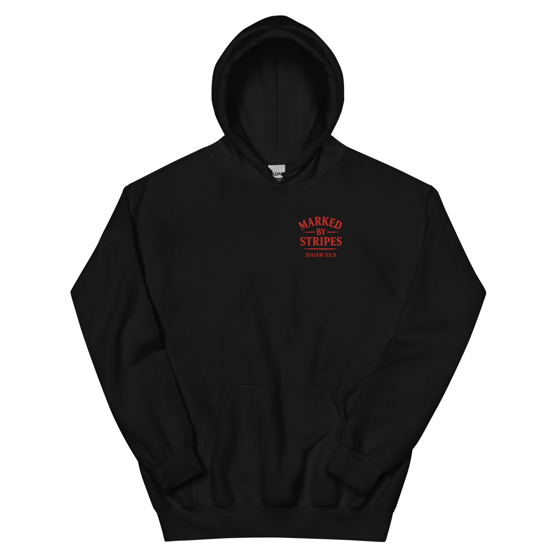 Marked by Stripes Hoodie - Black - Front View