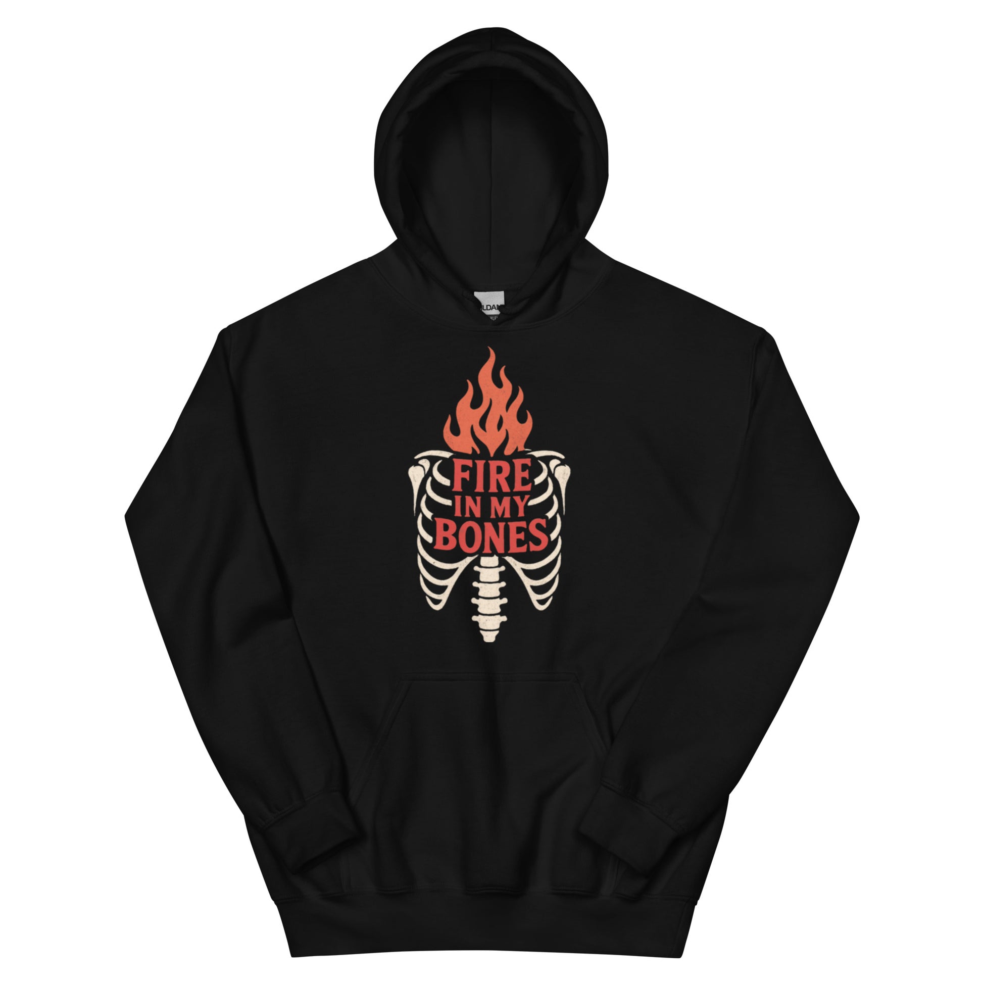 Fire in My Bones Hoodie - Black - Front View