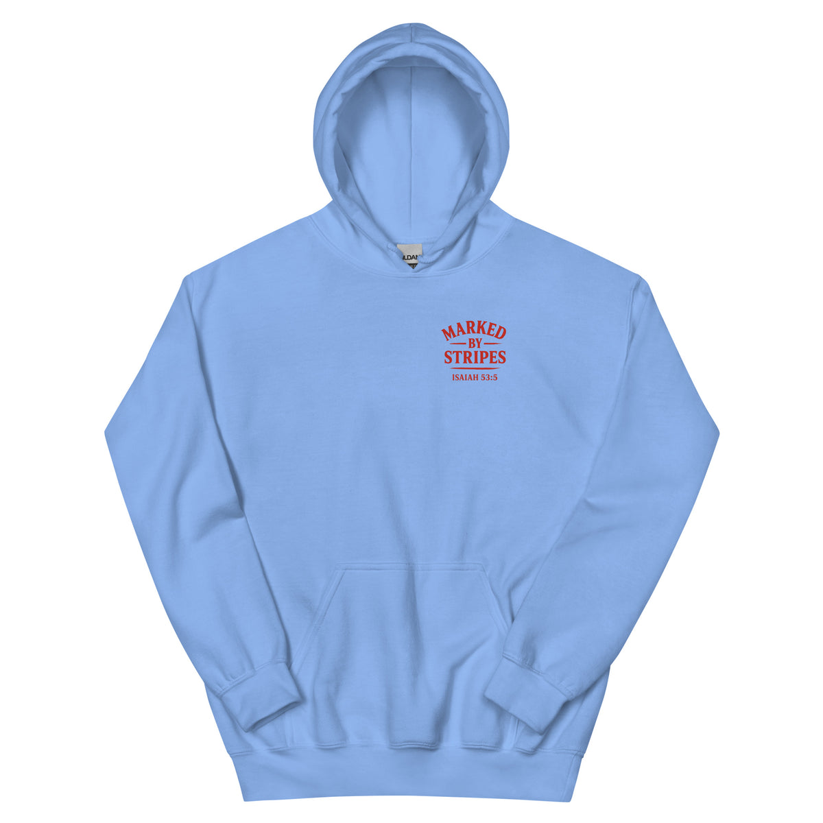 Marked by Stripes Hoodie - Carolina Blue - Front View