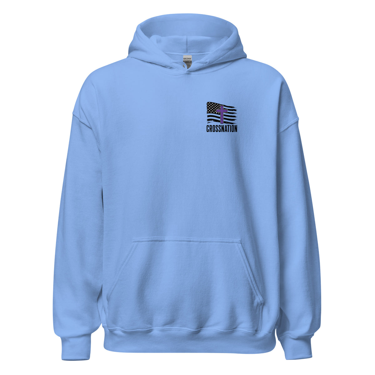 Heroes in Christ Security Hoodie - Carolina Blue - Front View