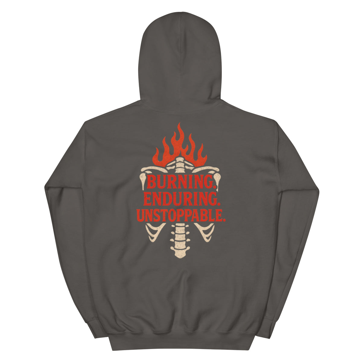 Fire in My Bones Hoodie - Charcoal - Back View
