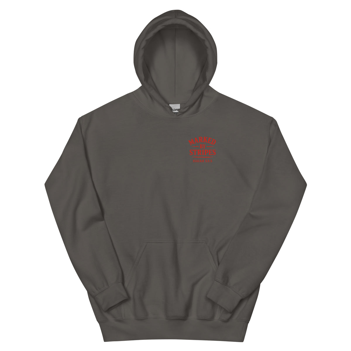 Marked by Stripes Hoodie - Charcoal - Front View