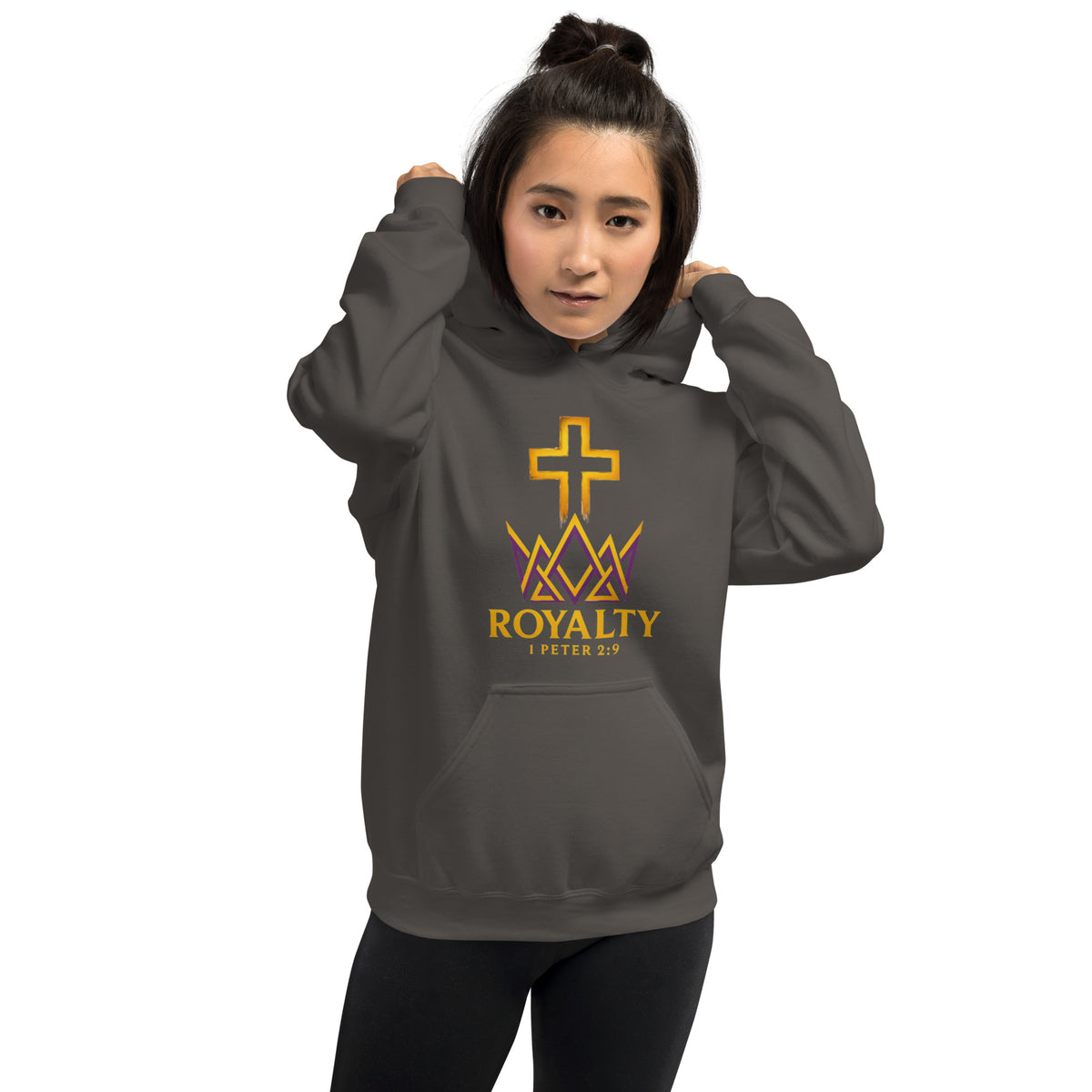 Royalty Hoodie - Charcoal - Front View