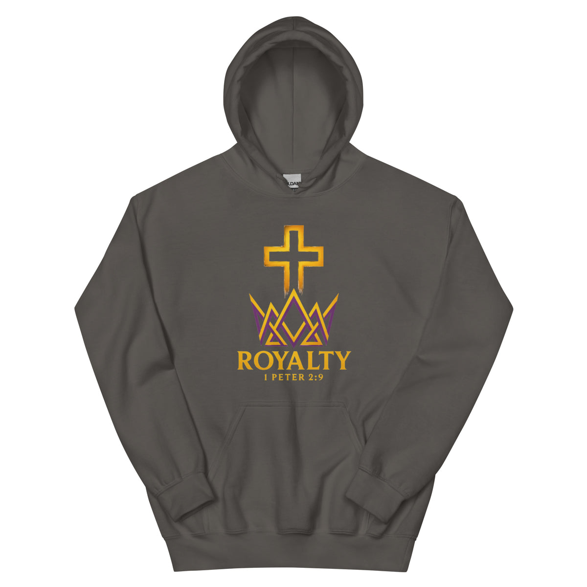 Royalty Hoodie - Charcoal - Front View 2