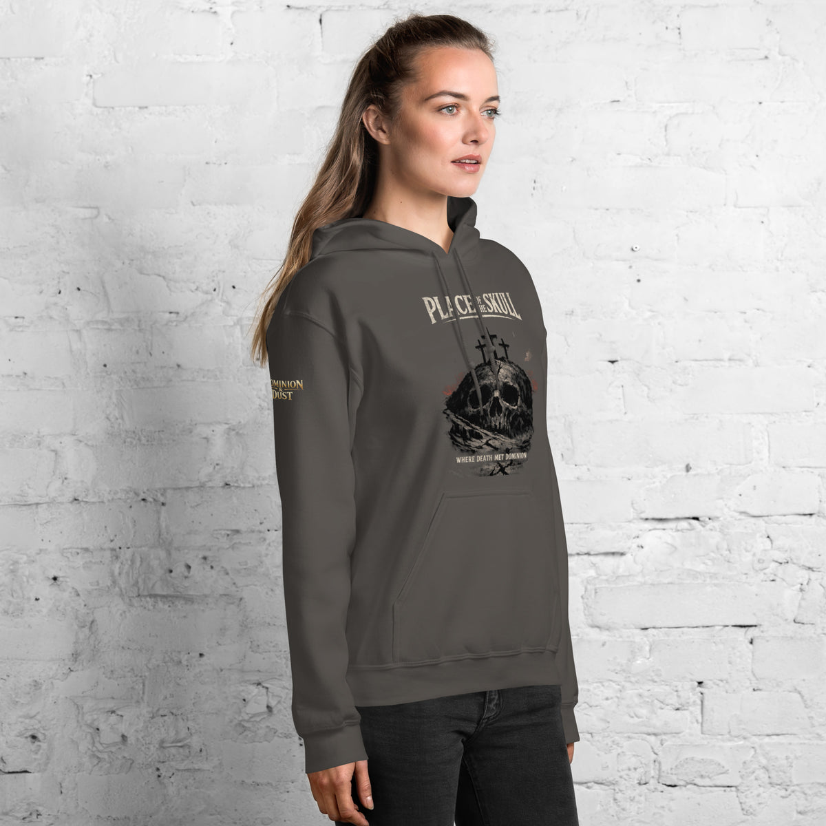 Place of the Skull Hoodie - Charcoal - Right Front View