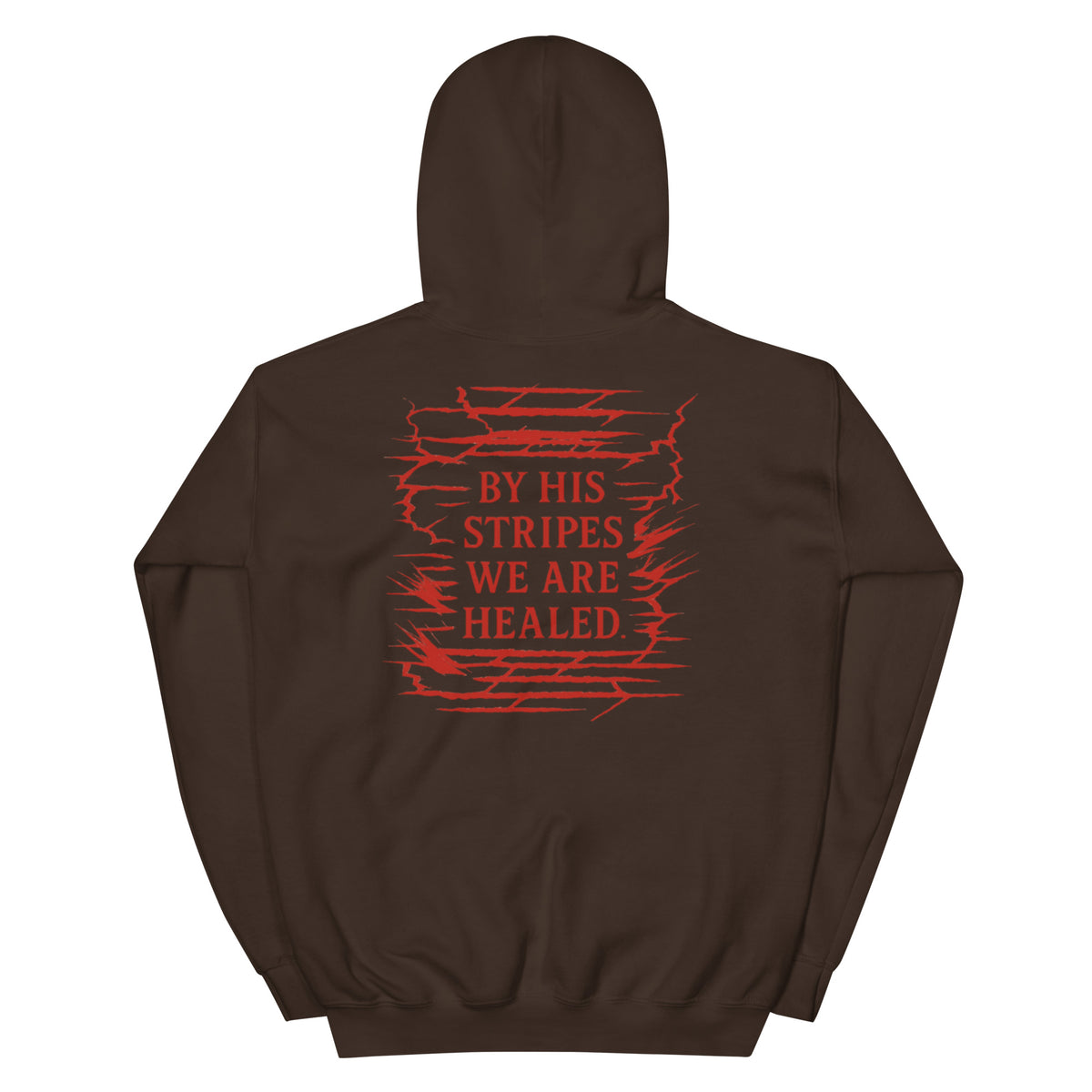 Marked by Stripes Hoodie - Dark Chocolate - Back View
