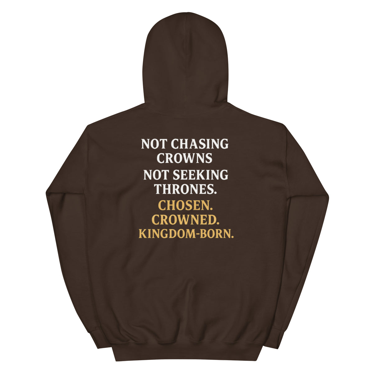 Royalty Hoodie - Dark Chocolate - Back View