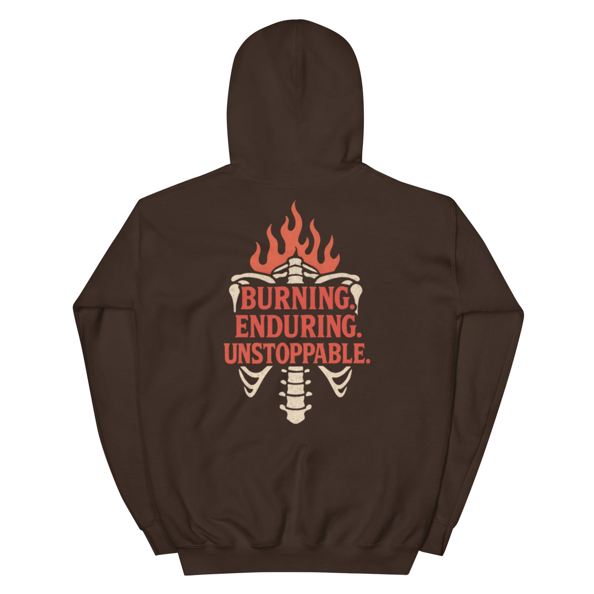 Fire in My Bones Hoodie - Dark Chocolate - Back View