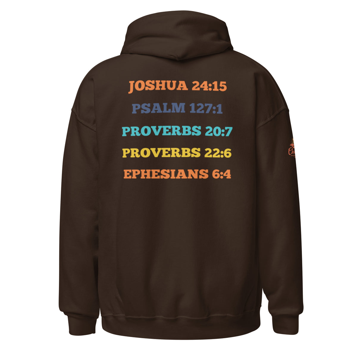 He is Dad Hoodie - Dark Chocolate - Back View