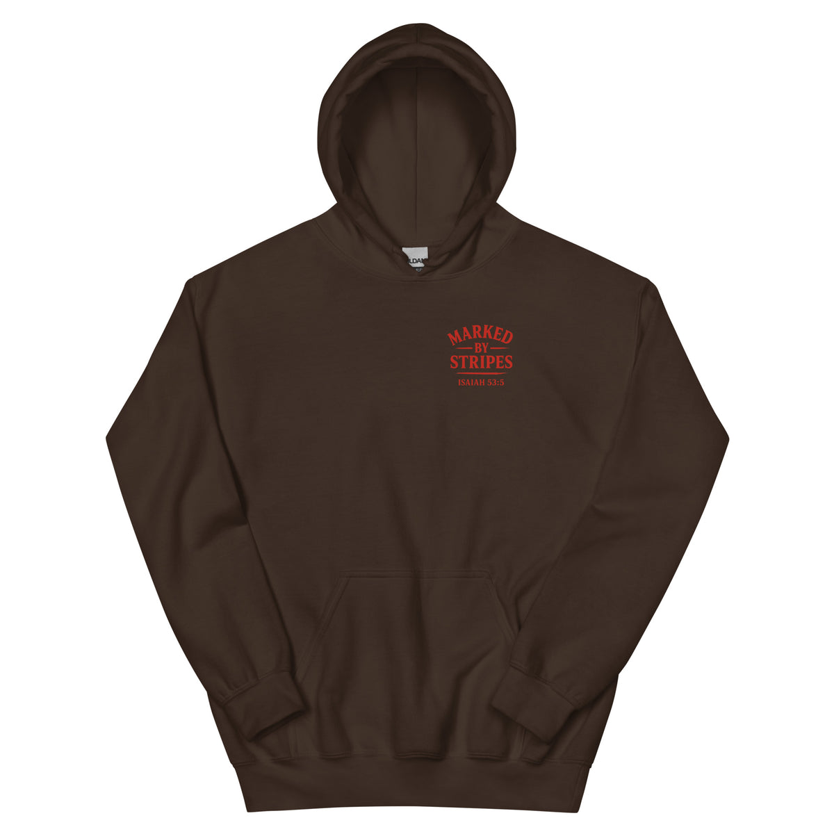Marked by Stripes Hoodie - Dark Chocolate - Front View