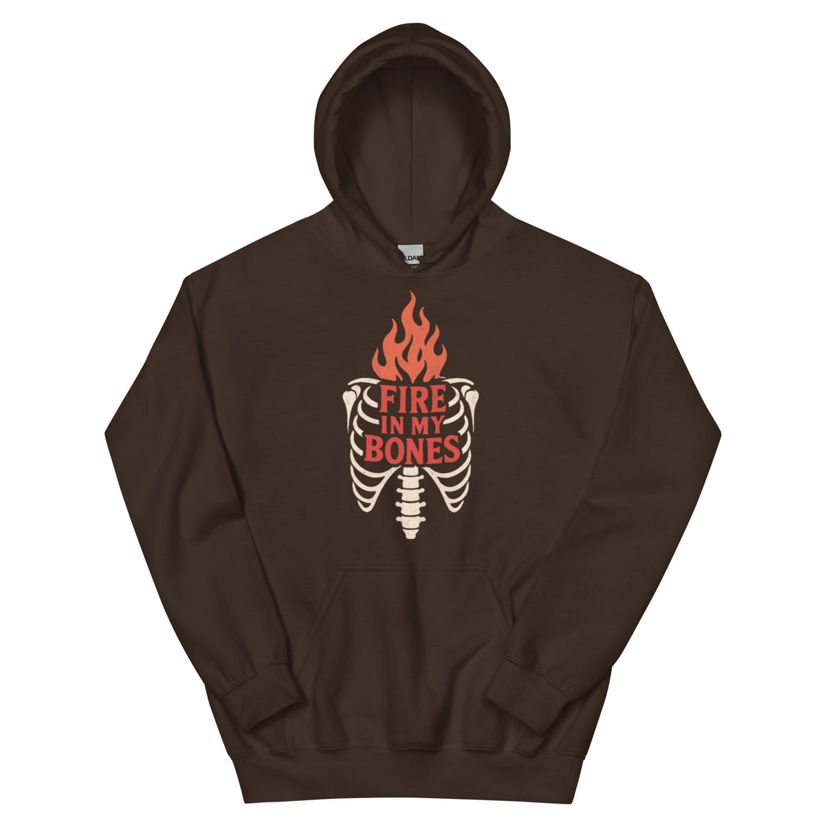 Fire in My Bones Hoodie - Dark Chocolate - Front View