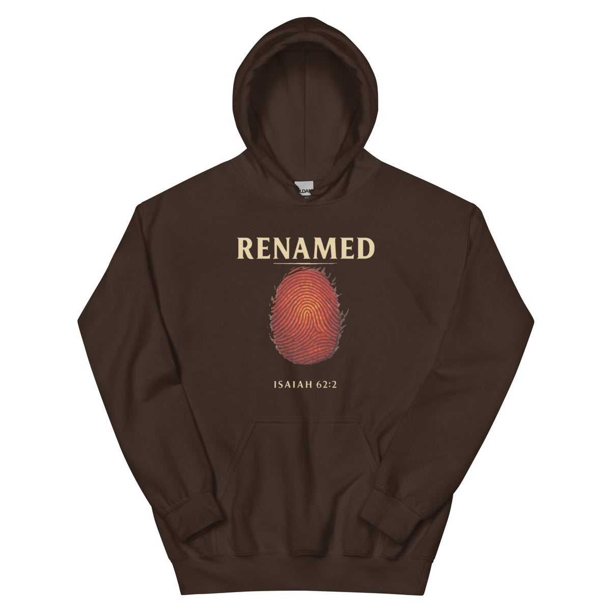 Renamed Hoodie - Dark Chocolate - Front View
