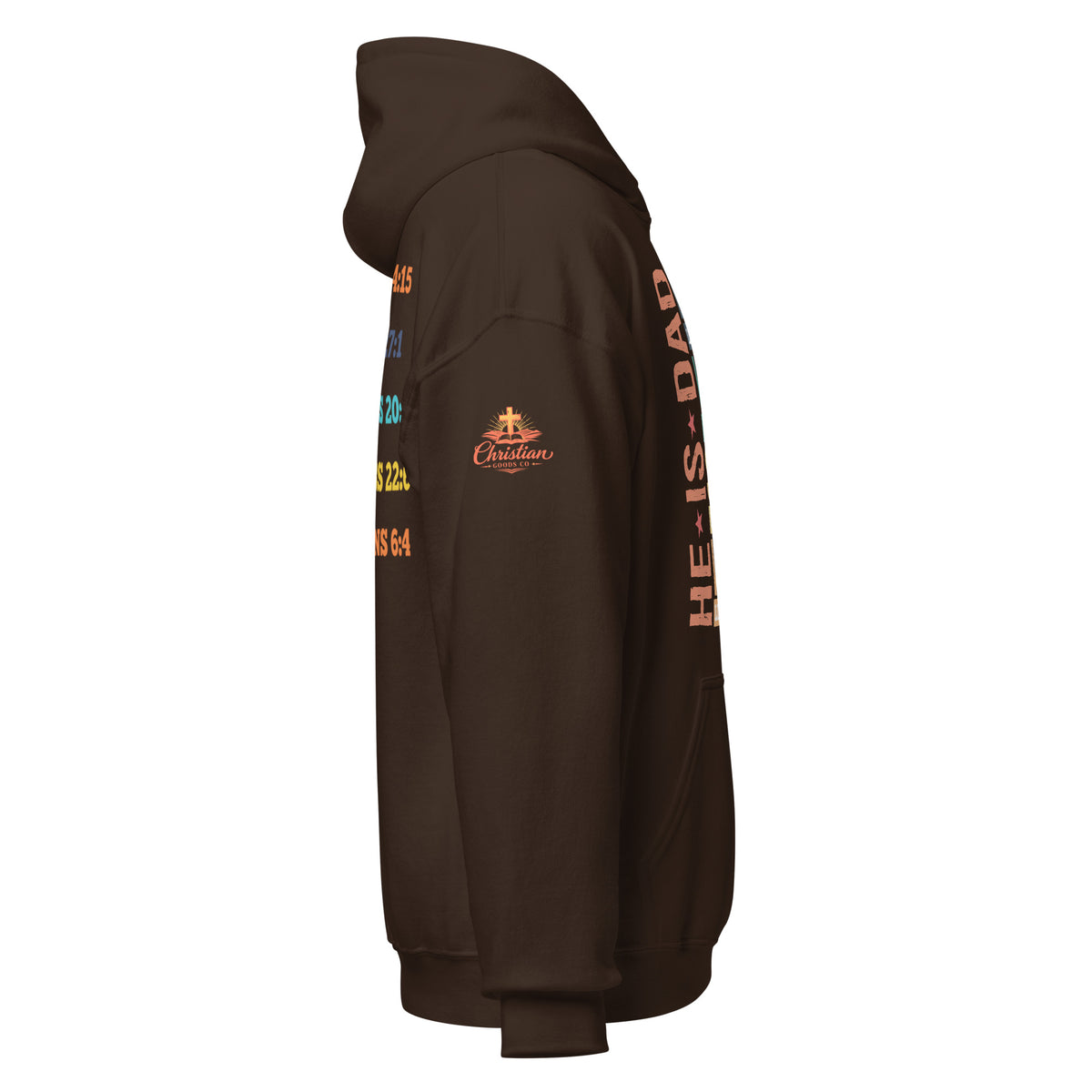 He is Dad Hoodie - Dark Chocolate - Right Side View