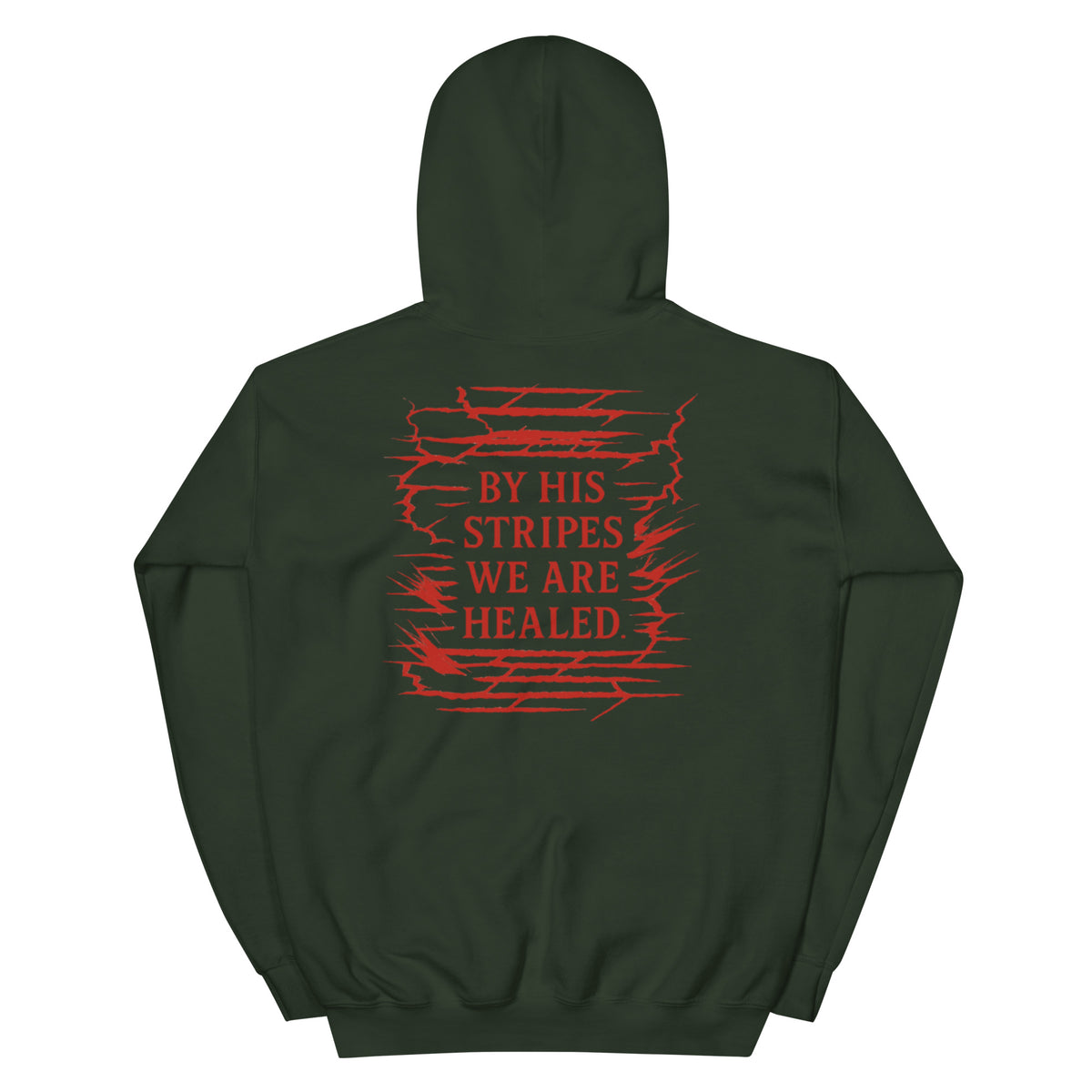 Marked by Stripes Hoodie - Forest Green - Back View