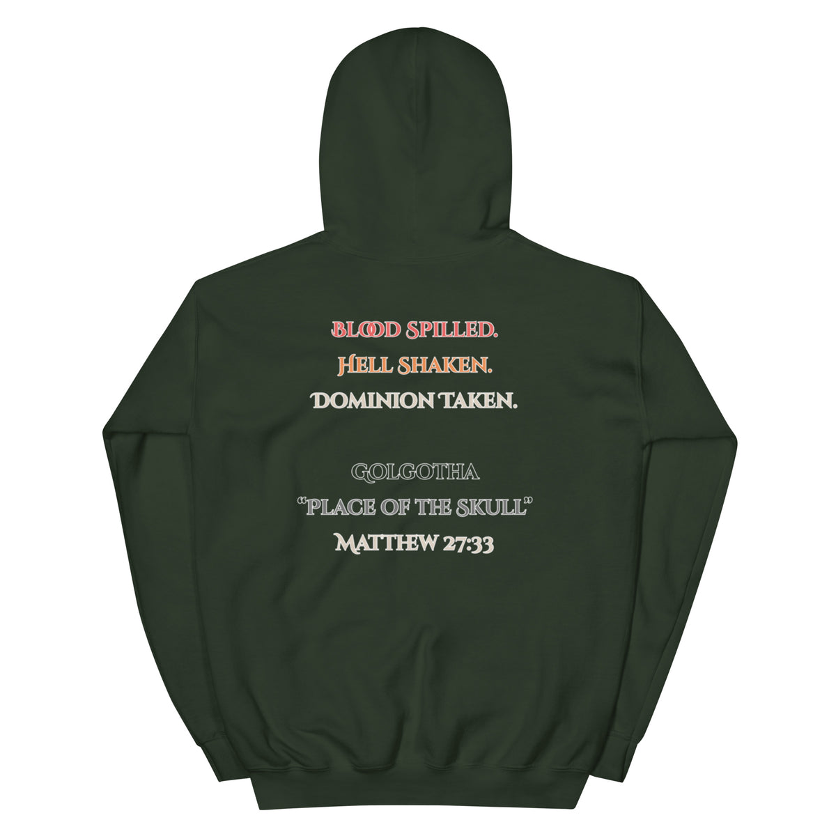 Place of the Skull Hoodie - Forest Green - Back View