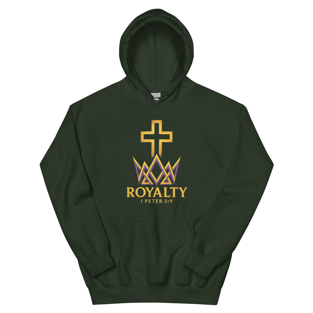 Royalty Hoodie - Forest Green - Front View