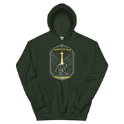 Through Him Men's Hoodie - Forest Green - Front View