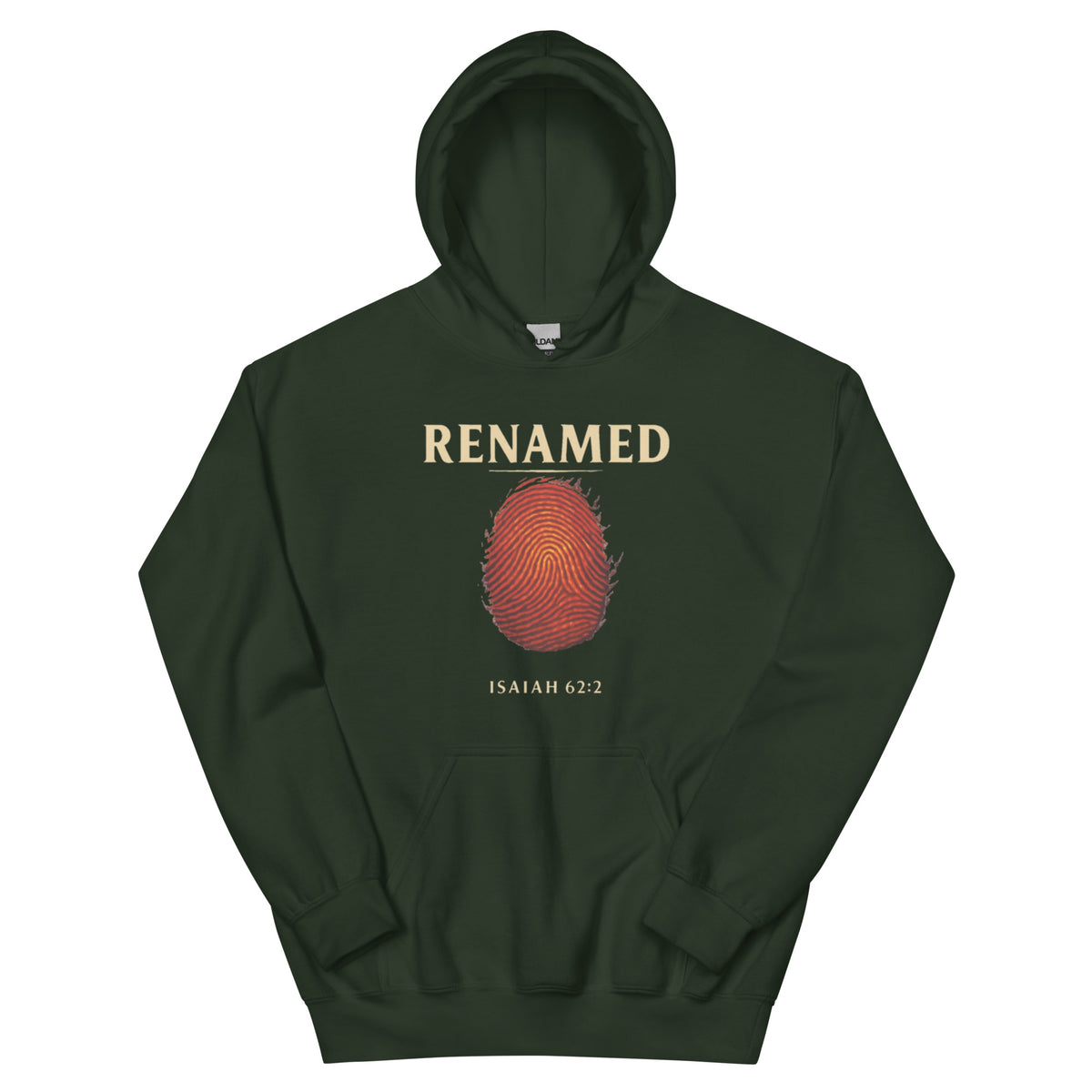 Renamed Hoodie - Forest Green - Front View