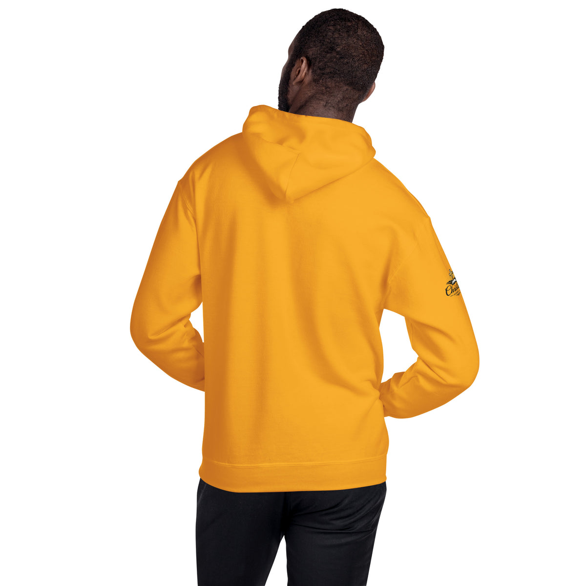 Men's Iron Sharpens Iron Hoodie - Gold - Back View
