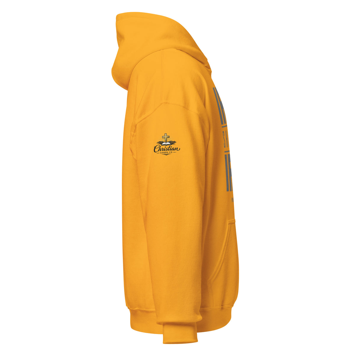Men's Iron Sharpens Iron Hoodie - Gold - Right Side View