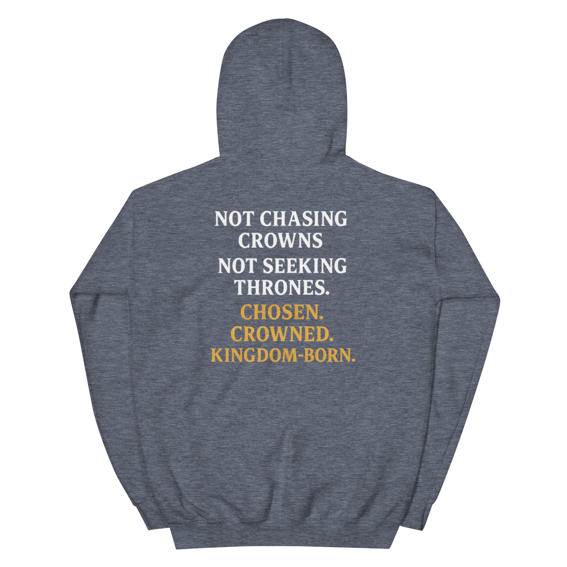 Royalty Hoodie - Heather Sport Dark Navy - Back View