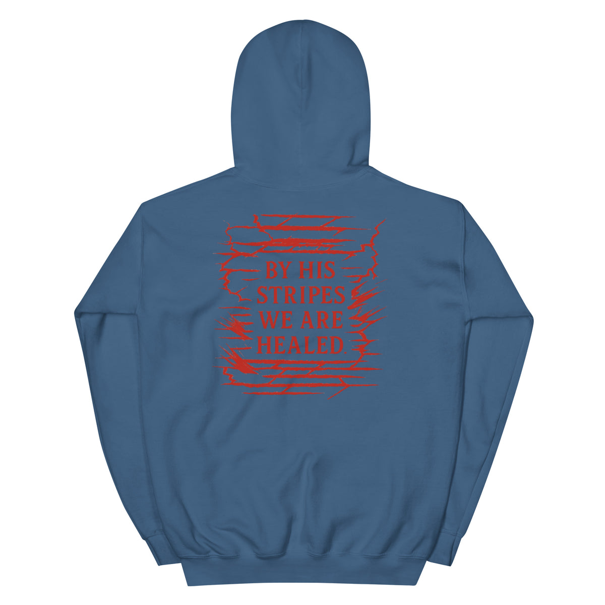 Marked by Stripes Hoodie - Indigo Blue - Back View