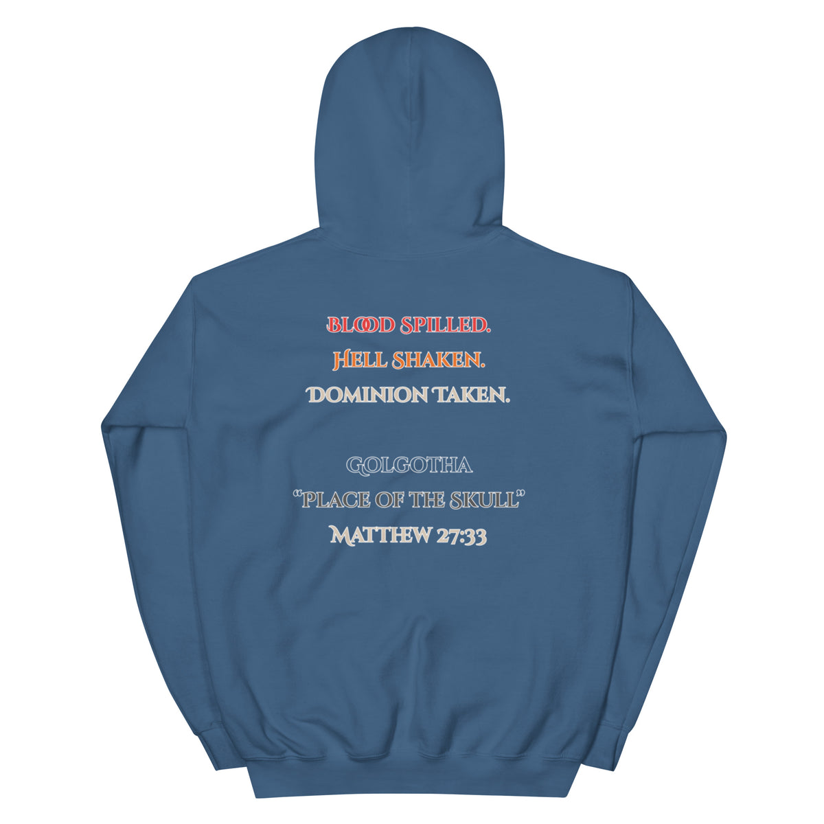 Place of the Skull Hoodie - Indigo Blue - Back View