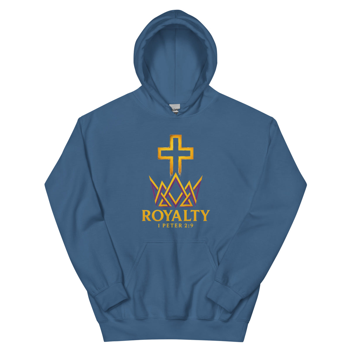 Royalty Hoodie - Indigo Blue - Front View