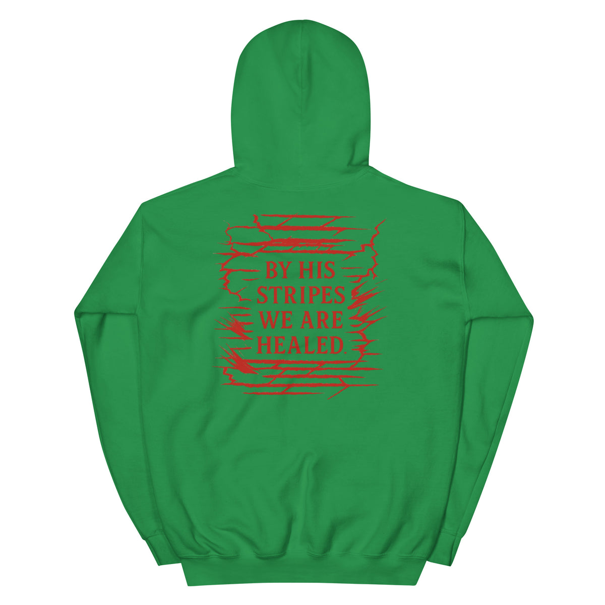 Marked by Stripes Hoodie - Irish Green - Back View