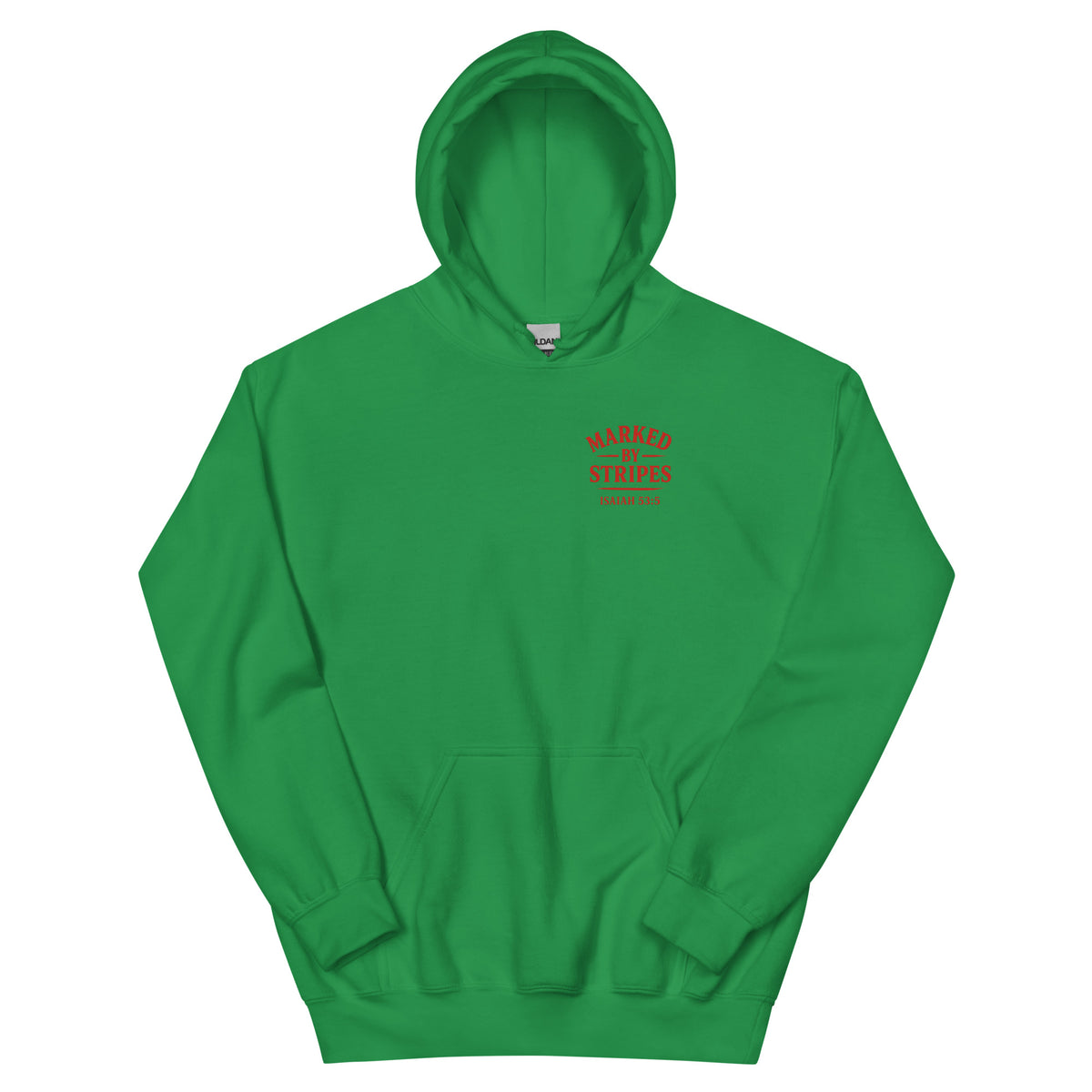 Marked by Stripes Hoodie - Irish Green - Front View