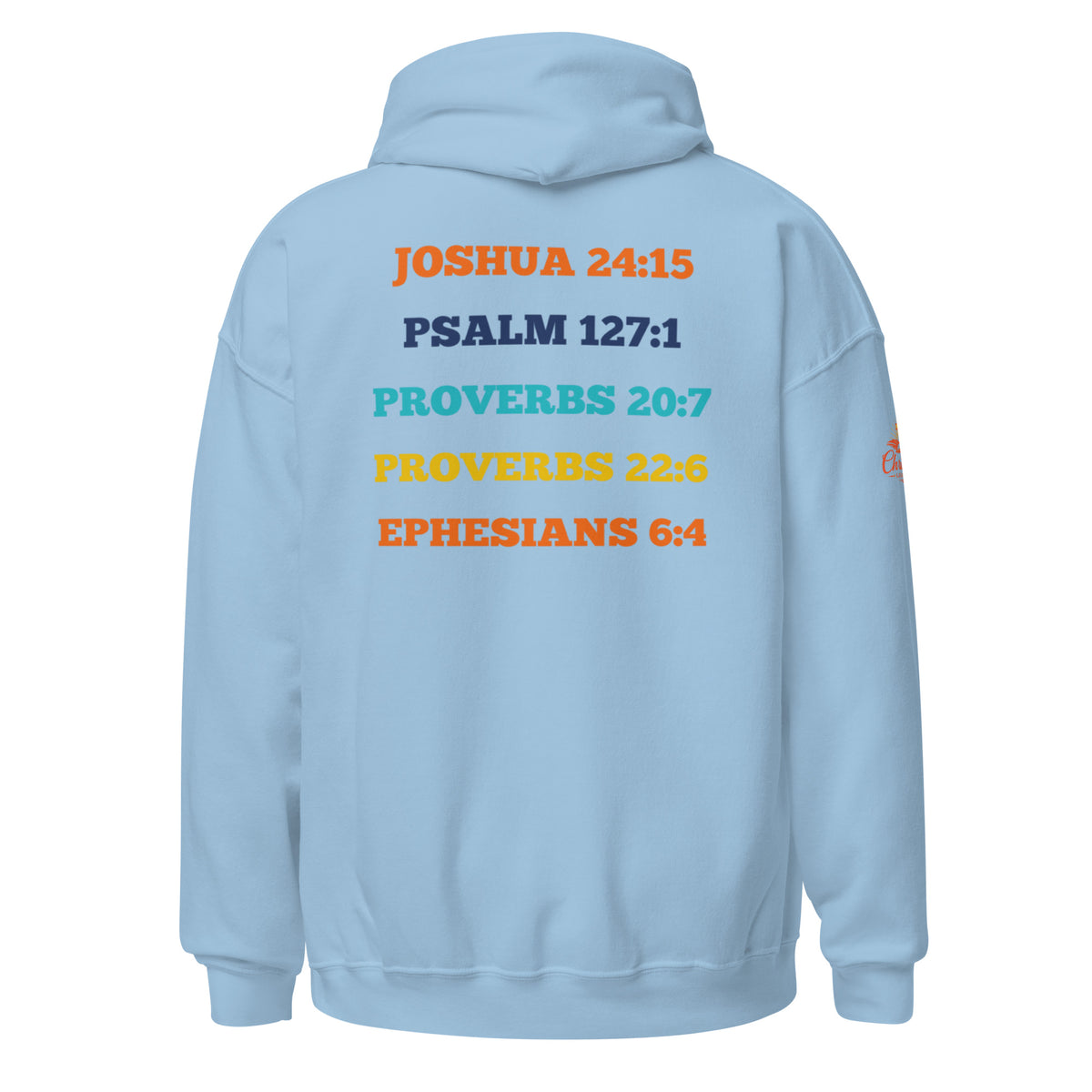 He is Dad Hoodie - Light Blue - Back View