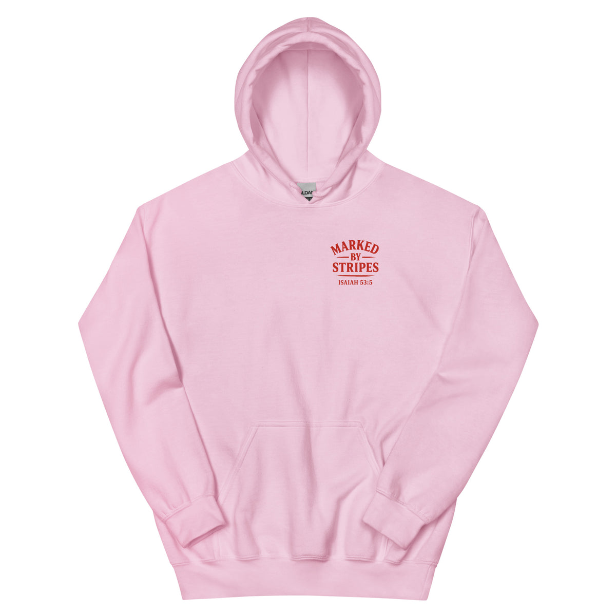 Marked by Stripes Hoodie - Light Pink - Front View 2