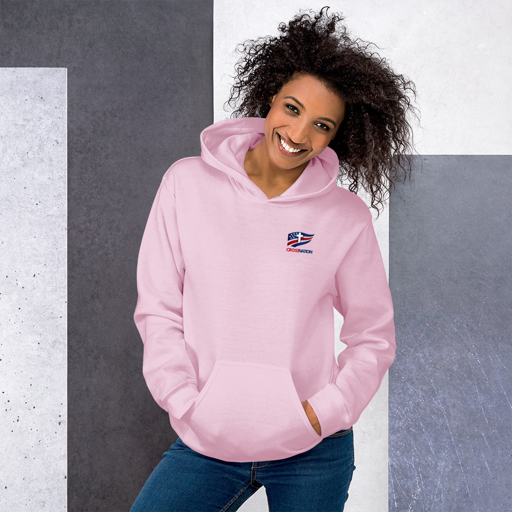 Victory in Christ Hoodie - Light Pink - Front View