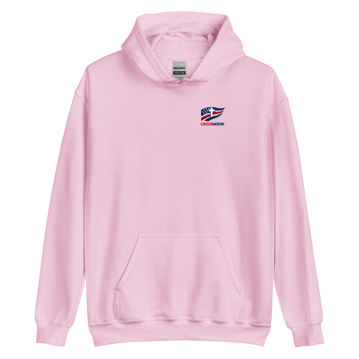 Victory in Christ Hoodie - Light Pink - Front View 2