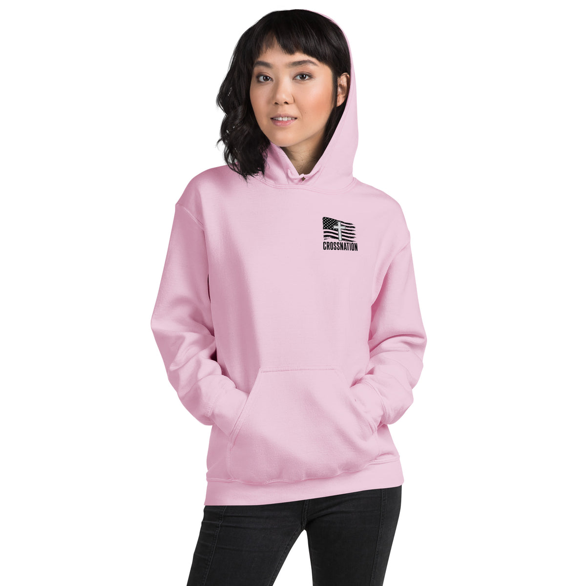 Heroes in Christ Healthcare Hoodie - Light Pink - Front View