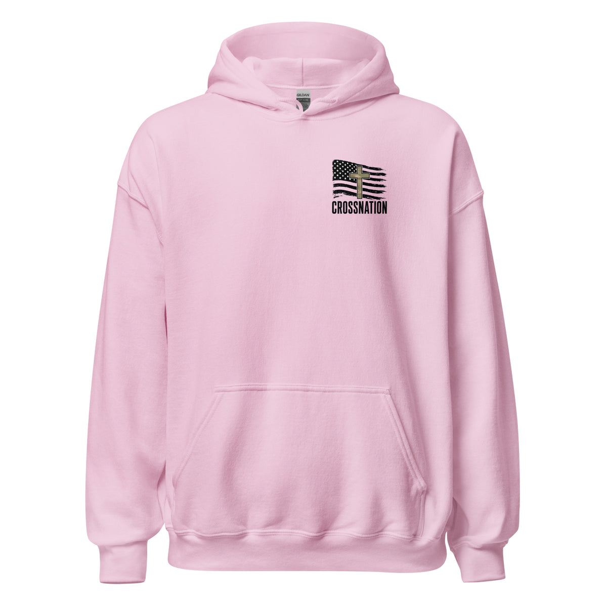 Heroes in Christ Army & Air Force Camo Hoodie - Light Pink - Front View