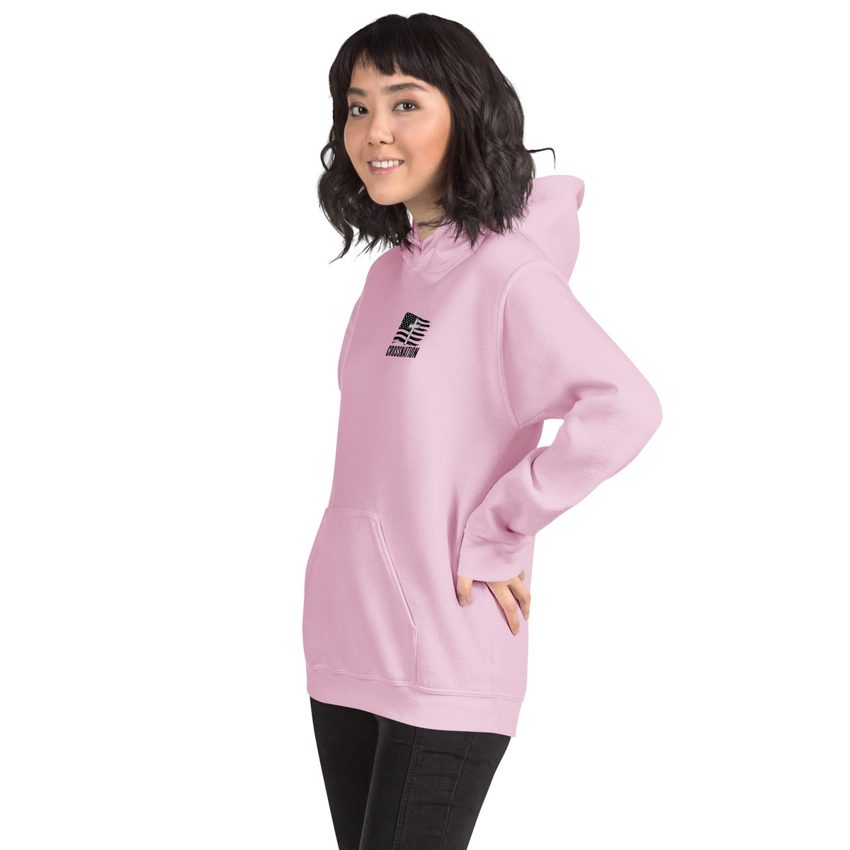 Heroes in Christ Healthcare Hoodie - Light Pink - Left Front View