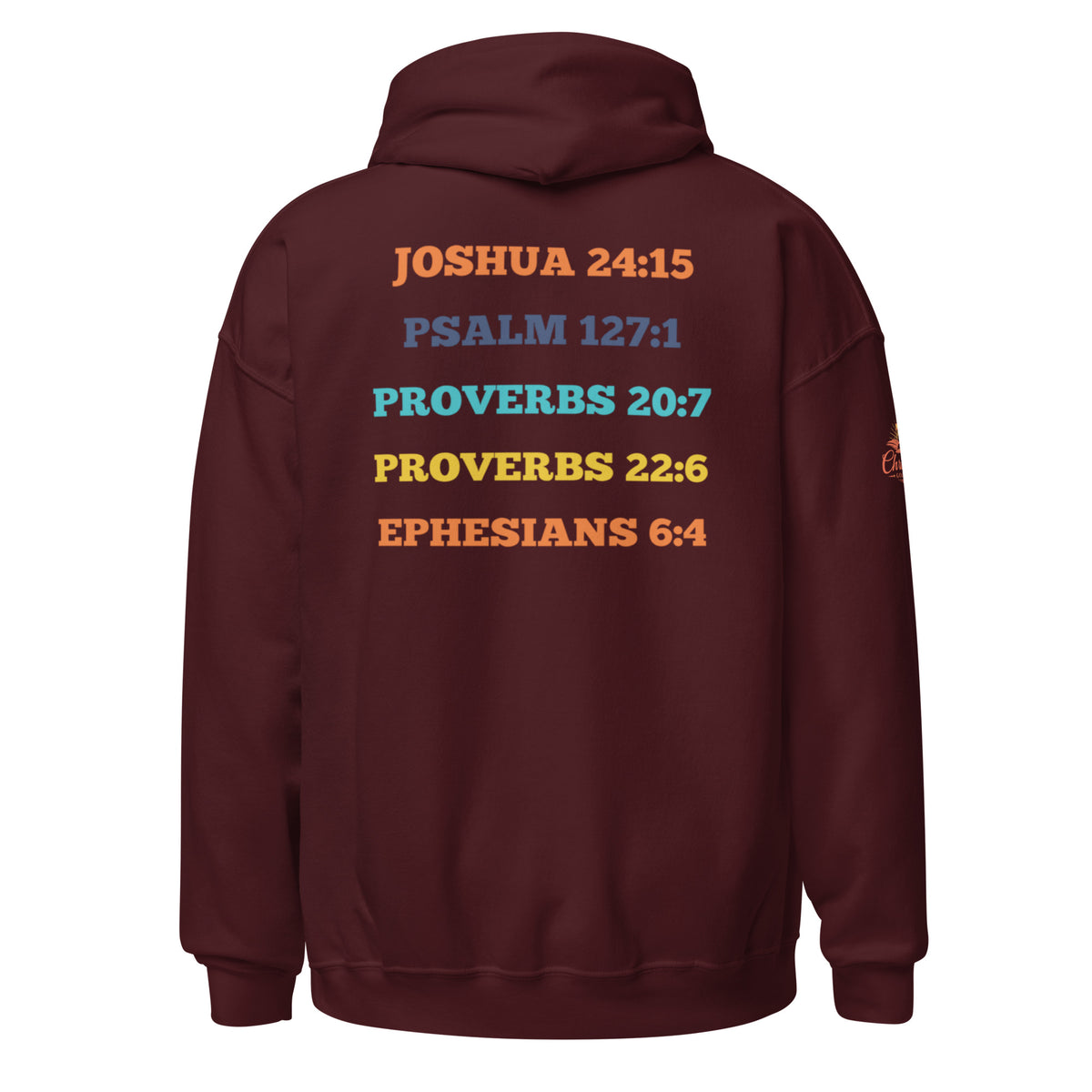 He is Dad Hoodie - Maroon - Back View 2