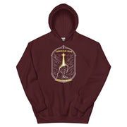 Through Him Women's Hoodie - Maroon - Front View