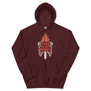 Fire in My Bones Hoodie - Maroon - Front View