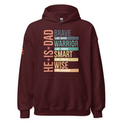 He is Dad Hoodie - Maroon - Front View