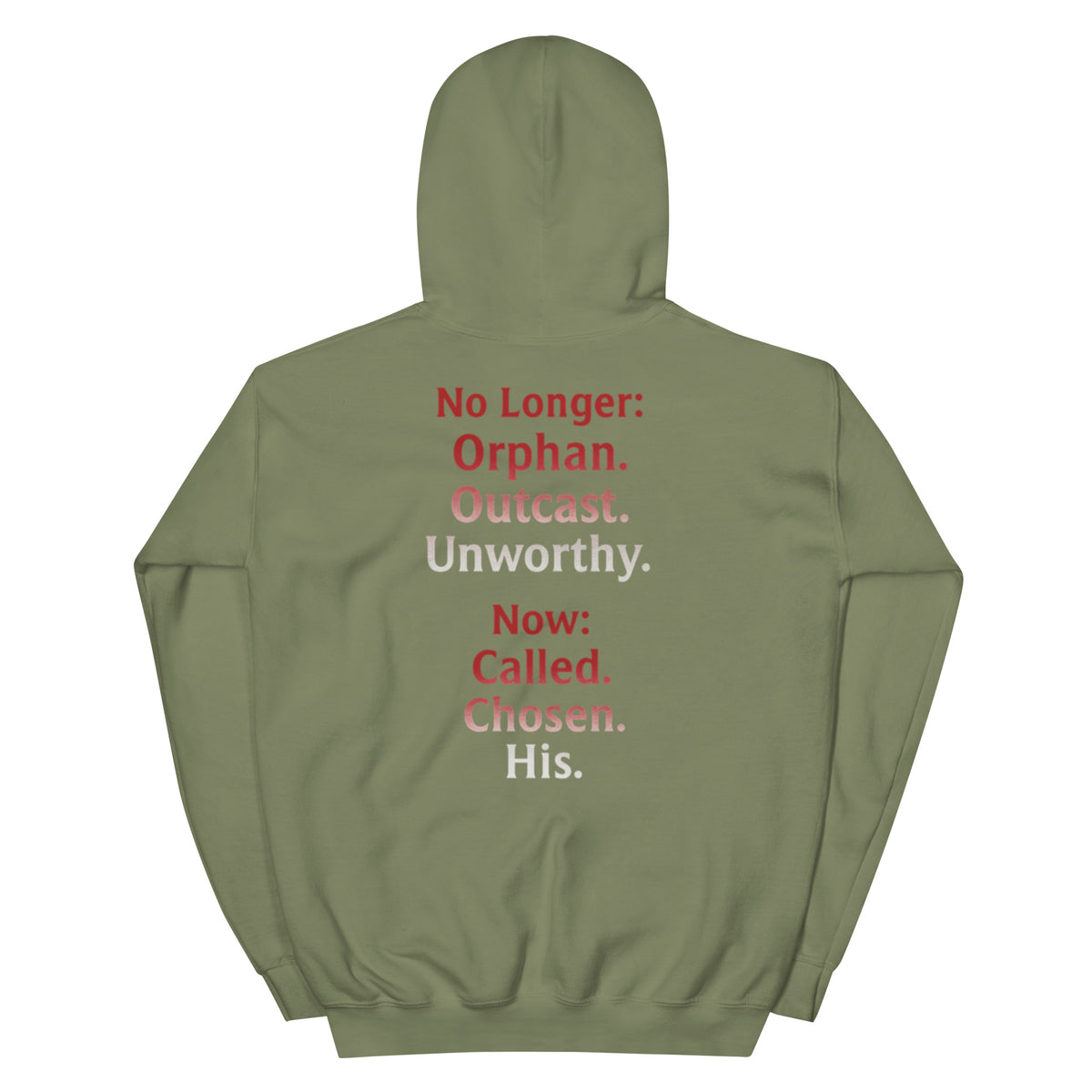 Renamed Hoodie - Military Green - Back View