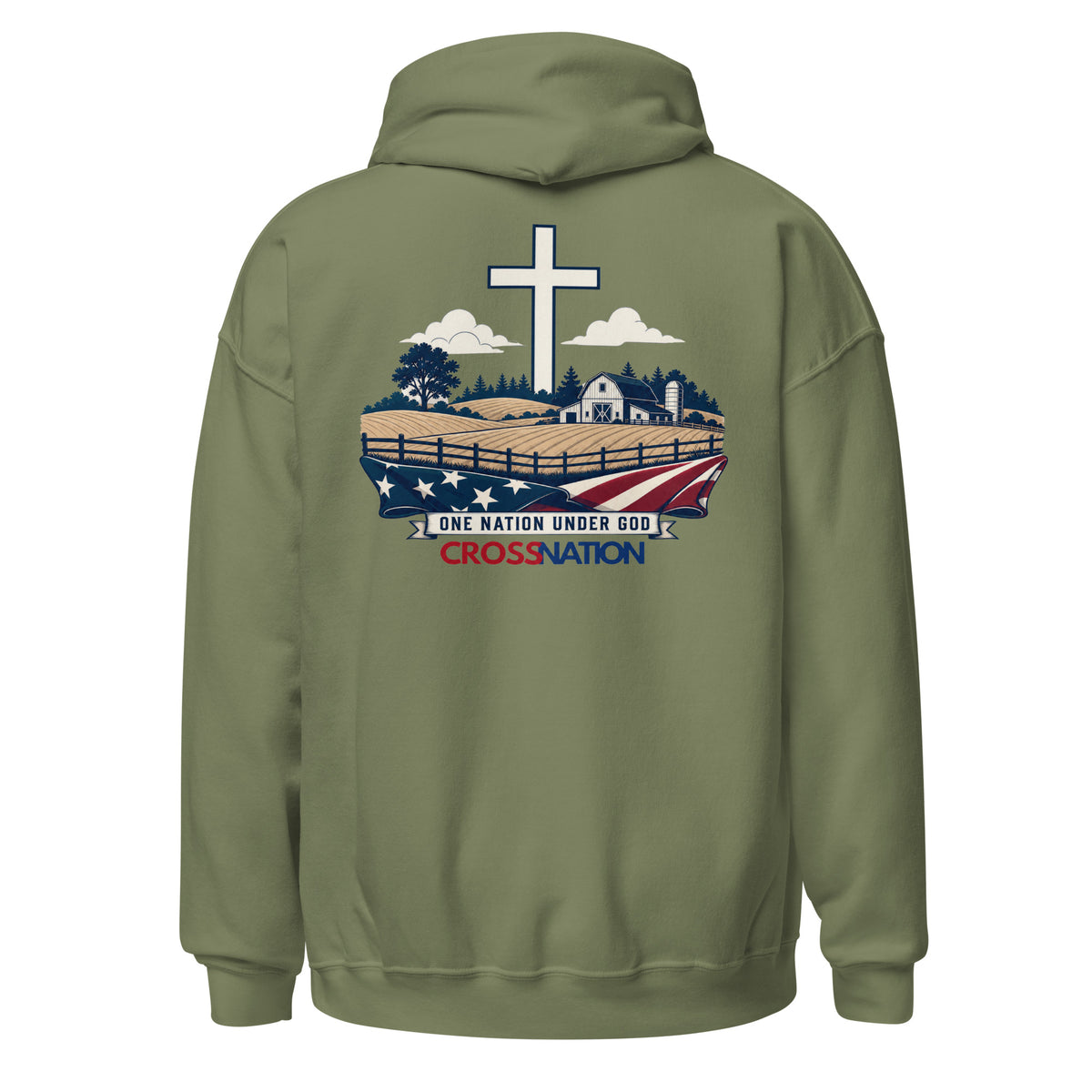 Heartland Hoodie - Military Green - Back View 2