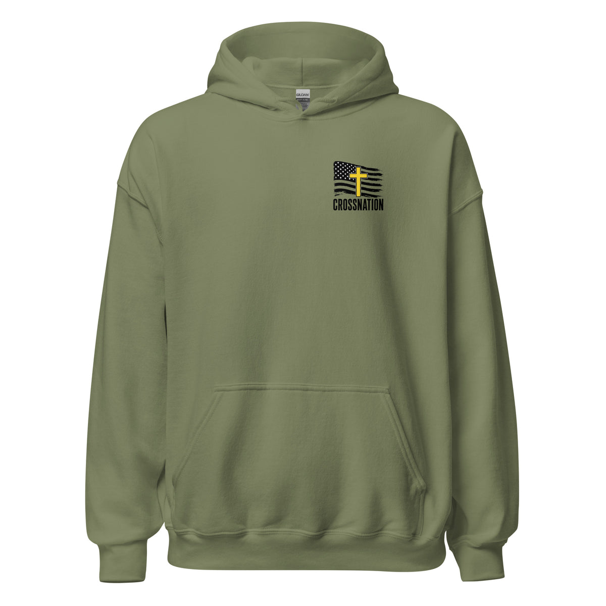 Heroes in Christ Dispatch Hoodie - Military Green - Front View