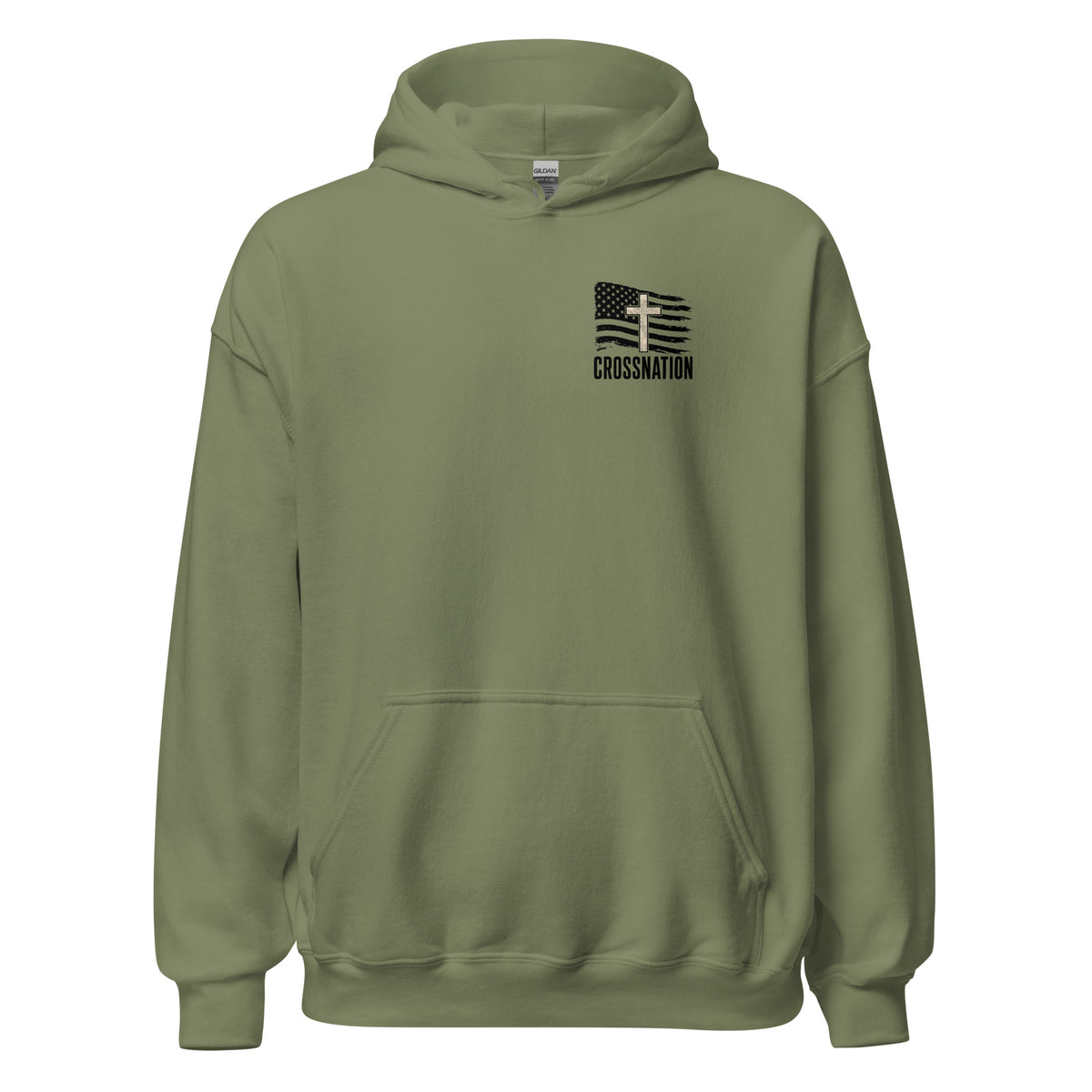 Heroes in Christ Marines Desert Camo Hoodie - Military Green - Front View