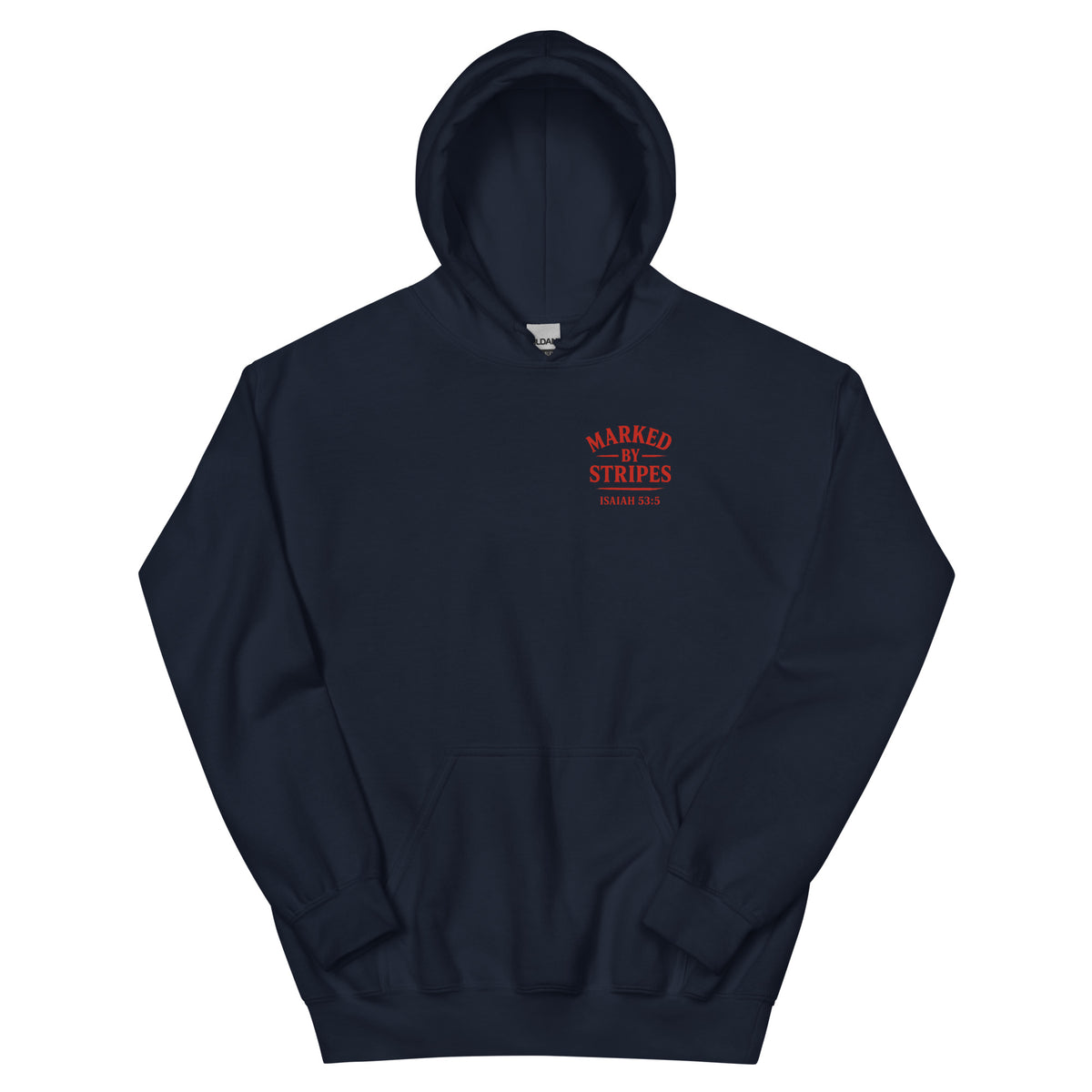 Marked by Stripes Hoodie - Navy - Front View