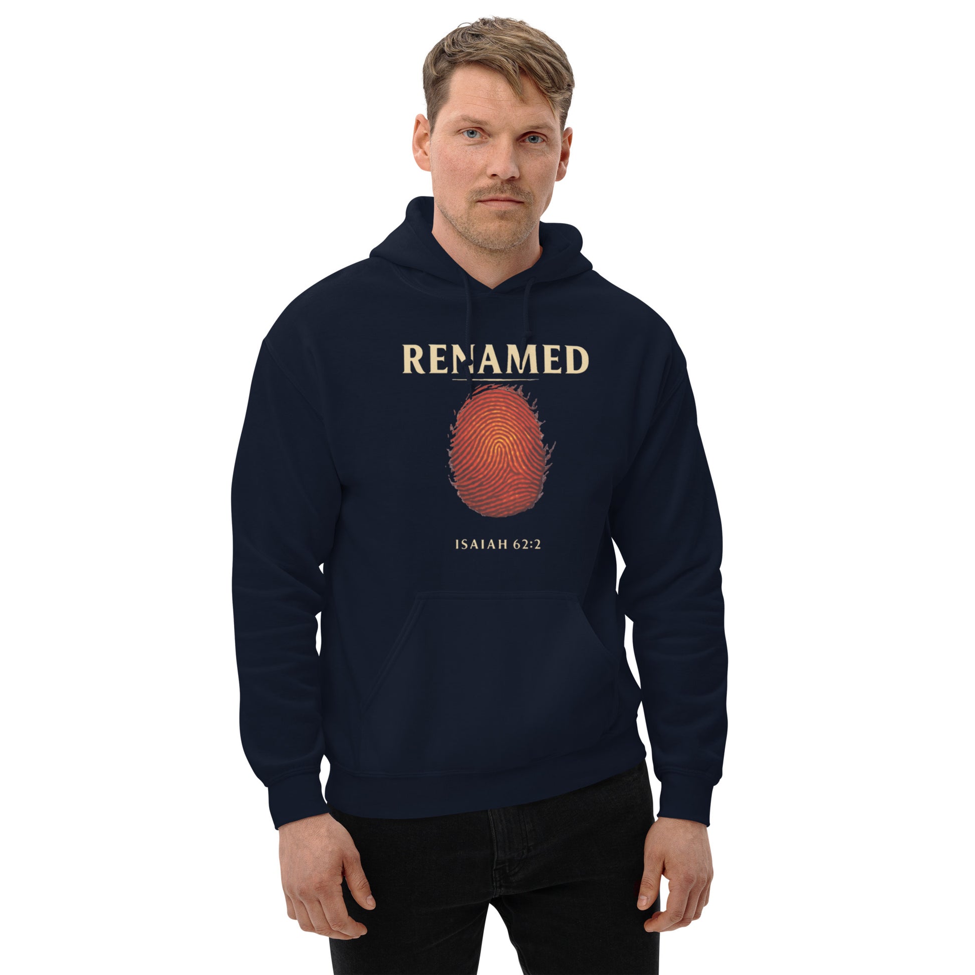 Renamed Hoodie - Navy - Front View 2